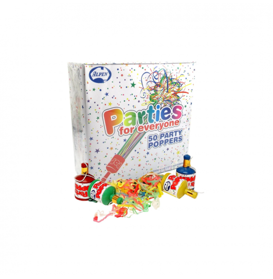 Multicoloured Non Foil Party Poppers